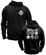 Marvel Avengers Assemble Logo Full Zip Fleece Hoodie