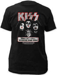 Kiss Distressed Rochester Dome Arena 1975 Adult T-Shirt