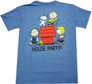 Peanuts House Party Adult T-Shirt