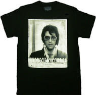 Elvis Presley Jail Mug Shot Adult T-Shirt