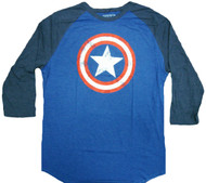 Marvel Captain America Star Shield Raglan Adult T-Shirt