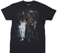 Star Wars Galaxy Han Luke Chewbacca The Gang Adult T-Shirt