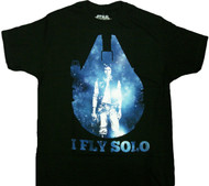 Star Wars Han Solo I Fly Solo Adult T-Shirt