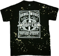 Johnny Cash - Music Rebel Splatter Adult T-Shirt