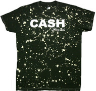 Johnny Cash - Cash Block Music Rebel Splatter Adult T-Shirt