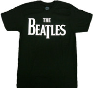 The Beatles - Solid White Logo Adult T-Shirt