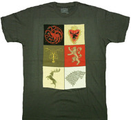 HBO'S Game of Thrones - Multi Sigil Adult T-Shirt