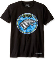 HBO'S Game of Thrones - Stark Stained Glass Stark Wolf Adult T-Shirt
