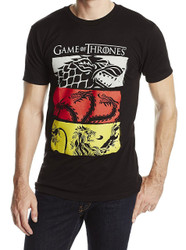 HBO'S Game of Thrones - 3 House Symbols Adult T-Shirt