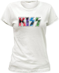 Kiss Kawaii Logo Junior's Fitted T-Shirt
