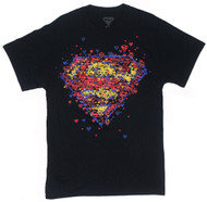 DC Comics Superman Scattered Logos Adult T-Shirt