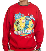 Minecraft Vintage Trading Card Crew Youth Fleece Sweatshirt