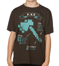 Minecraft Axe Diagram Youth T-Shirt
