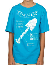 Minecraft Shovel Diagram Youth T-Shirt