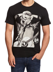 David Bowie Acoustic Mic Eyes Adult T-Shirt