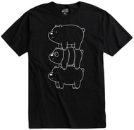 We Bare Bears - Black Bear Stack Adult T-Shirt