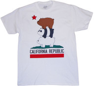 We Bare Bears California Republic Bear Stack Adult T-Shirt