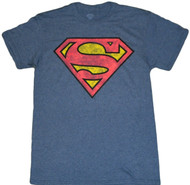 Superman Distressed Logo Adult T-Shirt