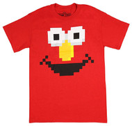Sesame Street Elmo Pixel 8-Bit Adult T-Shirt