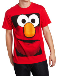 Sesame Street Elmo Big Box Face Adult T-Shirt