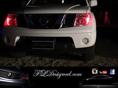 Red Nissan Navara L.E.D Parker Light Bulbs by FLDesigned.com aka FLD