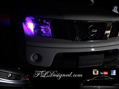 Nissan Navara D40 Pink L.E.D Parker Bulbs by FLDesigned aka FLD