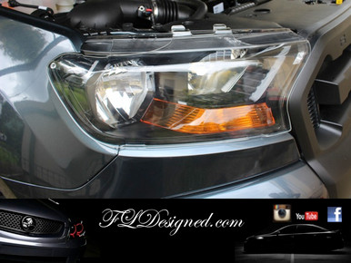 Ford PX II Ranger Clear headlight Protrectors by FLDesigned aka FLD