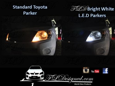 Toyota Hilux Bright white l.e.d parkers by FLDesigned aka FLD www.fldesigned.com
