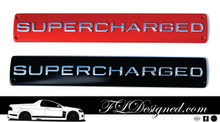 Large Supercharged Red Or Black Badges By FLDesigned