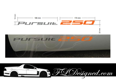 Tickford Pursuit 250 Ute Side Skirt Decals- Ford Falcon by FL Designed