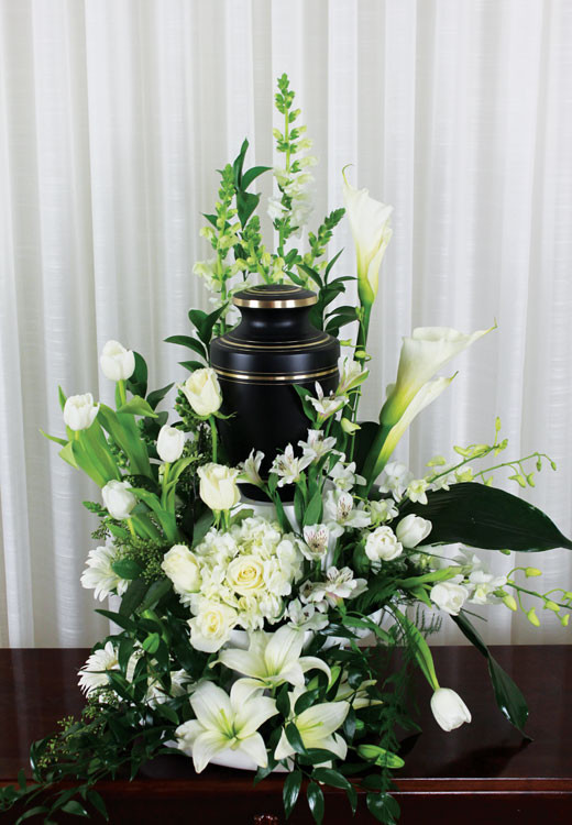 Loved and Missed Urn Arrangement - Rose & Blossom - Spokane Florist | Spokane Valley Florist