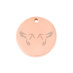 Premium Disc - Valentine - MED (25mm) - Rose Gold Plated - Stainless Steel
