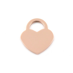 Lock Heart MINI- 18ct ROSE Plated - Stainless Steel