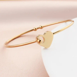 Open Heart Bangle - GOLD PLATED