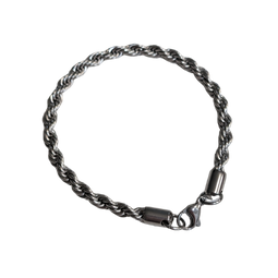 Rope Bracelet Thick 20cm - SILVER - Stainless Steel
