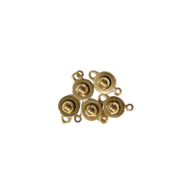 Ball Clasp - 18ct GOLD Plated - Stainless Steel (5pk)