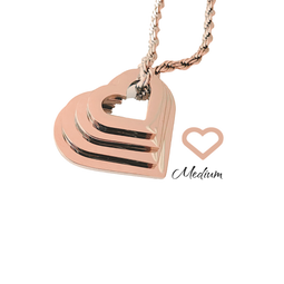 Stackable Heart Washer - MED (22mm) ROSE GOLD PLATED