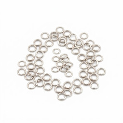 Jump Ring 5mm SILVER - Stainless Steel - BULK 100