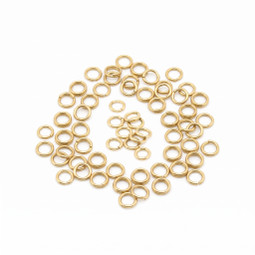 Jump Ring 5mm - 18ct GOLD Plated - BULK 100 pk