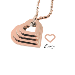 Stackable Heart Washer - Large (26mm) ROSE GOLD