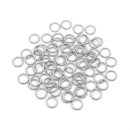 Jump Ring 6mm SILVER - Stainless Steel - BULK 100