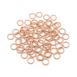 Jump Ring 6mm - 18ct ROSE Plated - BULK 100 pk