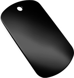 Aluminium Dog ID Tag BLACK