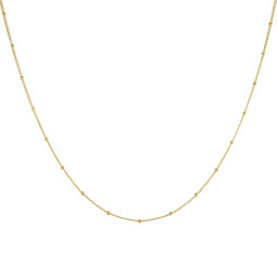 Satellite Curb Chain Fine - 75cm / 29.5" - 18ct GOLD Plated - Stainless Steel