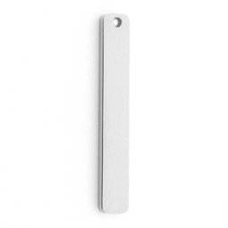 Wide Bar 40mm x 10mm 1 Hole - SILVER - Stainless Steel