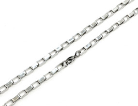 Elongated Box Chain 4mm - 46cm / 18" - Polished Stainless Steel