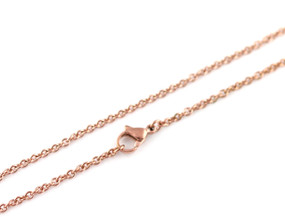 Cable O Chain Fine - 61cm / 24" - 18ct ROSE Plated - Stainless Steel