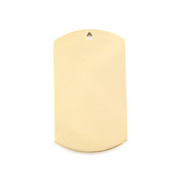 Dog Tag -18ct GOLD PLATED - Stainless Steel