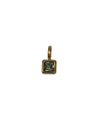 Square Gold Plated Birth Stone March