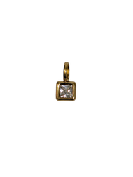 Square Gold Plated Birth Stone April